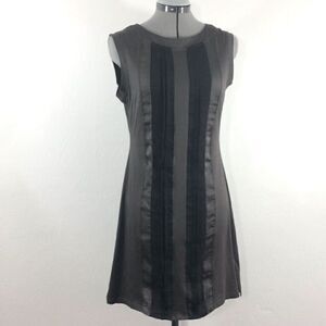 3 Stones boutique gray and black contrast stripe sheath dress  New with Tags